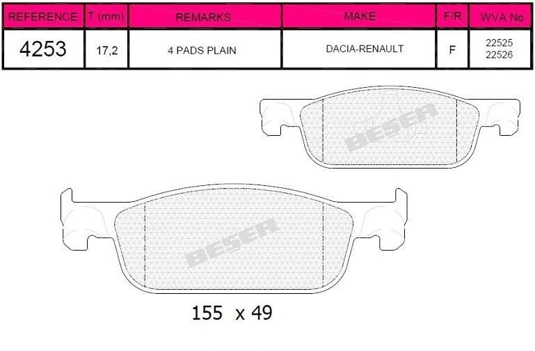 ÖN BALATA TAKIM ( İNCE TİP ) BREMBO